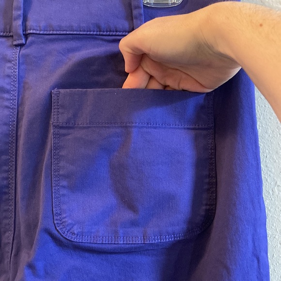 LOFT Purple Cotton High Rise Waist Pants with Front & Back Pockets - Picture 10 of 16